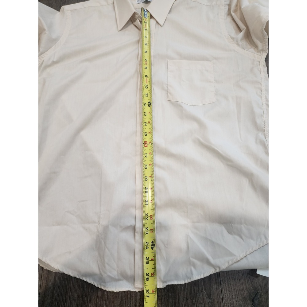 Vintage Royal Knight 60s Men's Dress Shirt 16-32 Off White Full Cut USA Made - Picture 6 of 7